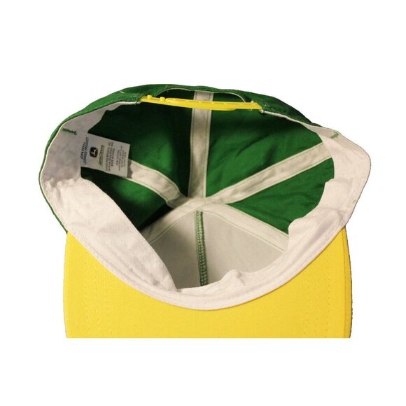 John Deere Vintage 2005 Snapback Hat Green Yellow Adjustable Cap Cotton Farm - Picture 6 of 7